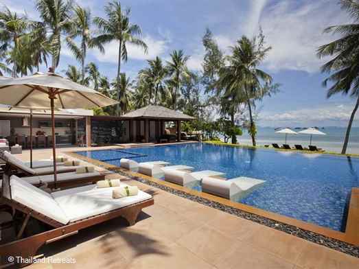 <p>Baan Kilee is one of our finest luxury Koh Samui Villas with 4-8 bedrooms perfect for that family villa holiday if travelling with children or to enjoy a celebration or wedding with family and friends. Features a 30m beach frontage, 3 pool areas, playground, world class gym and amazing sunsets. <strong>R<span style="color: #000080;">educed rates for use of 6,5 or 4 bedroom occupancy with exclusive use of the villa.</span></strong></p>