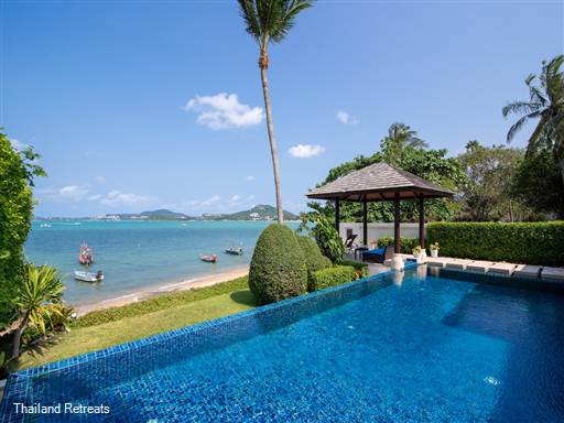 <p>Baan Leelawadee is a stylish 4 bedroom Koh Samui beachfront villa with infinity edge pool located at the west end of Bophut beach and just 5 minutes drive to popular Fisherman's village. <span style="font-size: 10pt;"><strong><span style="color: #000080;">Reduced nightly rates for 2 or 3 bedroom occupancy with exclusive use of the villa&nbsp;</span></strong></span></p>