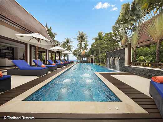 <p>Baan Samlarn is a 3-5 bedroom luxury beachfront Koh Samui villa set on Lipa Noi beach on the west coast of Koh Samui. Excellent blend of indoor and outdoor living, alfresco dining, infinity pool, outdoor Jacuzzi &amp; shared gym. <span style="font-size: 10pt;"><strong>R<span style="color: #000080;">educed rates for 3 or 4 bedroom occupancy&nbsp;with exclusive use of the villa.</span></strong></span></p>