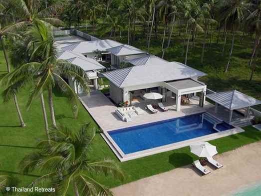 <p>La Lagune is a luxurious and stylish contemporary style beachfront Koh Samui villa located on Laem Sor beach in the tranquil south of the island. Has a beautiful pool and relaxation areas and a private tennis court. <span style="color: #000080;">Offers reduced rates rates for 3 bedroom occupancy with exclusive use of the villa certain seasons.</span></p>