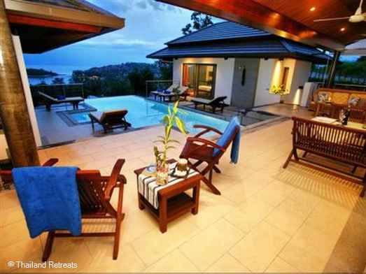 <p>Ocean View villa is a luxury 5 bedroom villa with stunning views over Choeng Mon and just 1km to the beach and village. Infinity edge pool with Jacuzzi seat. Games room with pool table. Complimentary use of on site floodlit tennis court and fully equipped gym.</p>