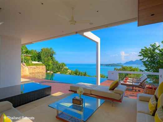 Samujana 7 is a contemporary style Koh Samui villa with breathtaking views featuring an infinity edge pool & spacious decking. A short drive to Choeng Mon beach and lively Chaweng.