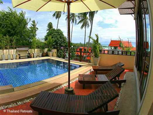 A luxury and spacious villa with private pool near the main ferryport town of thong Sala a lovely place to relax and return home to after exploring the island.