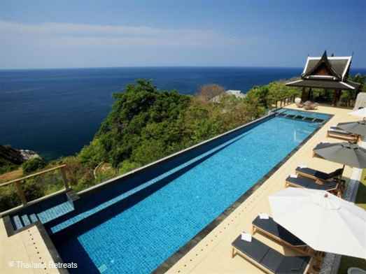 <p>A contemporary hillside property in Kamala, Phuket, with spectacular sea views - sleeps 14. 25 metre infinity pool and seperate children's pool.</p>