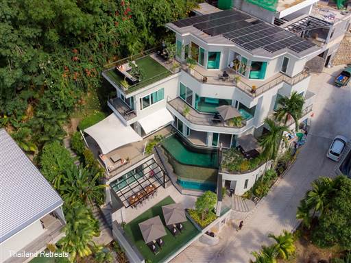 <p>Villa Namaste is a fabulous 7 bedroom luxury villa nestled in the hills elevated above the ocean&nbsp;enjoying stunning views overlooking Bang Tao Bay and the Andaman Sea. This modern villa featuring an infinity edge pool, a super rooftop dining and lounging area makes for an ideal venue for gatherings with families or friends, .&nbsp;</p>