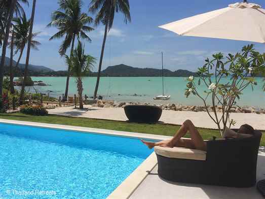 <p>Bliss Villa Madeva is one of 3 boutique beachfront Koh Phangan villas architect designed elegantly in modern tropical style and set on a secluded beach on the west coast of Koh Phangan with stunning views of the island of Koh Samui.</p>