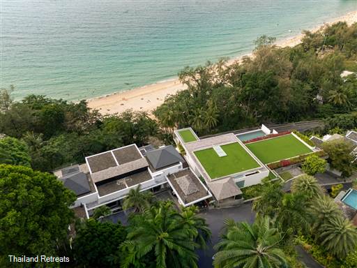Bluesiam Villa is elevated above beautiful Surin beach on the exclusive Surin Heights Estate and offers 180 degree views of the ocean and a 15 minute walk to the beach. This very private villa can accommodate 20 - 22 persons in 11 ocean view bedrooms.