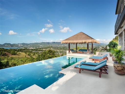 <p>Kimsacheva Villa is a great value and spacious 4-6 bedroom Koh Samui villa located just minutes from the lively hub of Chaweng Beach. Ideal for an extended family or groups of friends the villa has a private swimming pool and sea views. <span style="font-size: 10pt;"><strong><span style="color: #000080;">Reduced rates for 3,4 &amp; 5 bedroom occupancy with exclusive use of the villa.</span></strong></span></p>