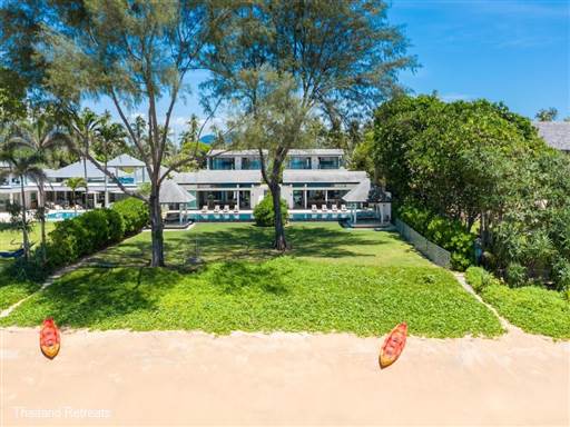 <p>Twin Villas Natai are 2 spacious&nbsp;5 bedroom connecting villas each fronting 10 km stretch of sandy beach creating the perfect retreat for families or group of friends . Optional connecting living area pavilions for joint socialising create two x 12m swimming pools and a super shared lawn area perfect for hosting a wedding or special event and . <em><span style="color: #0000ff;">The villa offers rates for 7 or10 bedroom occupancy</span></em></p>