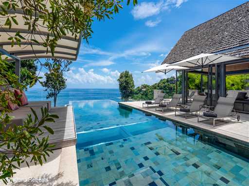 <p>Villa Saengoosta sits on a headland enjoying spectacular surroundings, amazing sea views and exudes an atmosphere of modern tropical minimalisation. Features include 5 bedroooms, a 15m swimming pool, bar &amp; pool table, plush furnishings and colourful artwork</p>